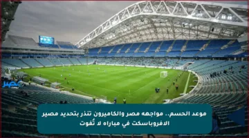 موعد الحسم.. مواجهة مصر والكاميرون تنذر بتحديد مصير الأفروباسكت في مباراة لا تُفوت